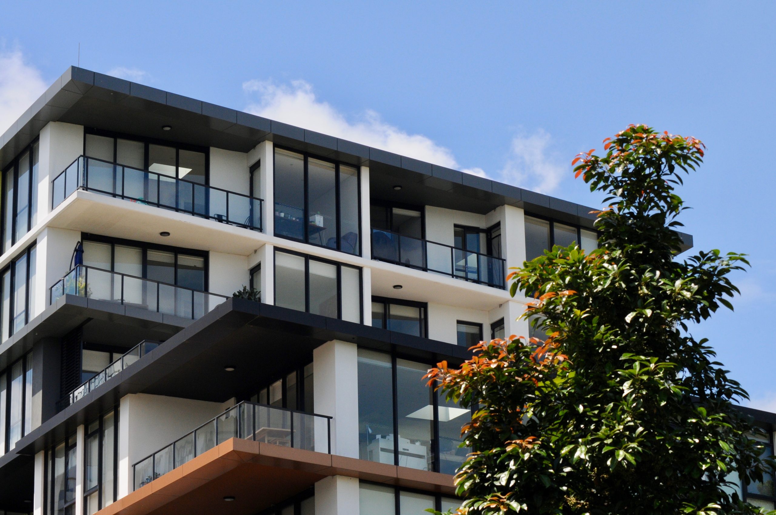 An apartment block by the Parramatta River at Meadowbank in Sydney, Australia