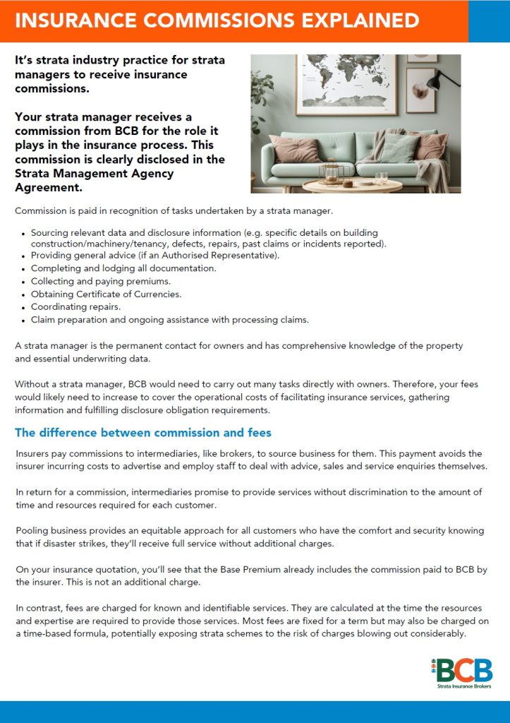 Factsheets - BCB - Strata Insurance Brokers