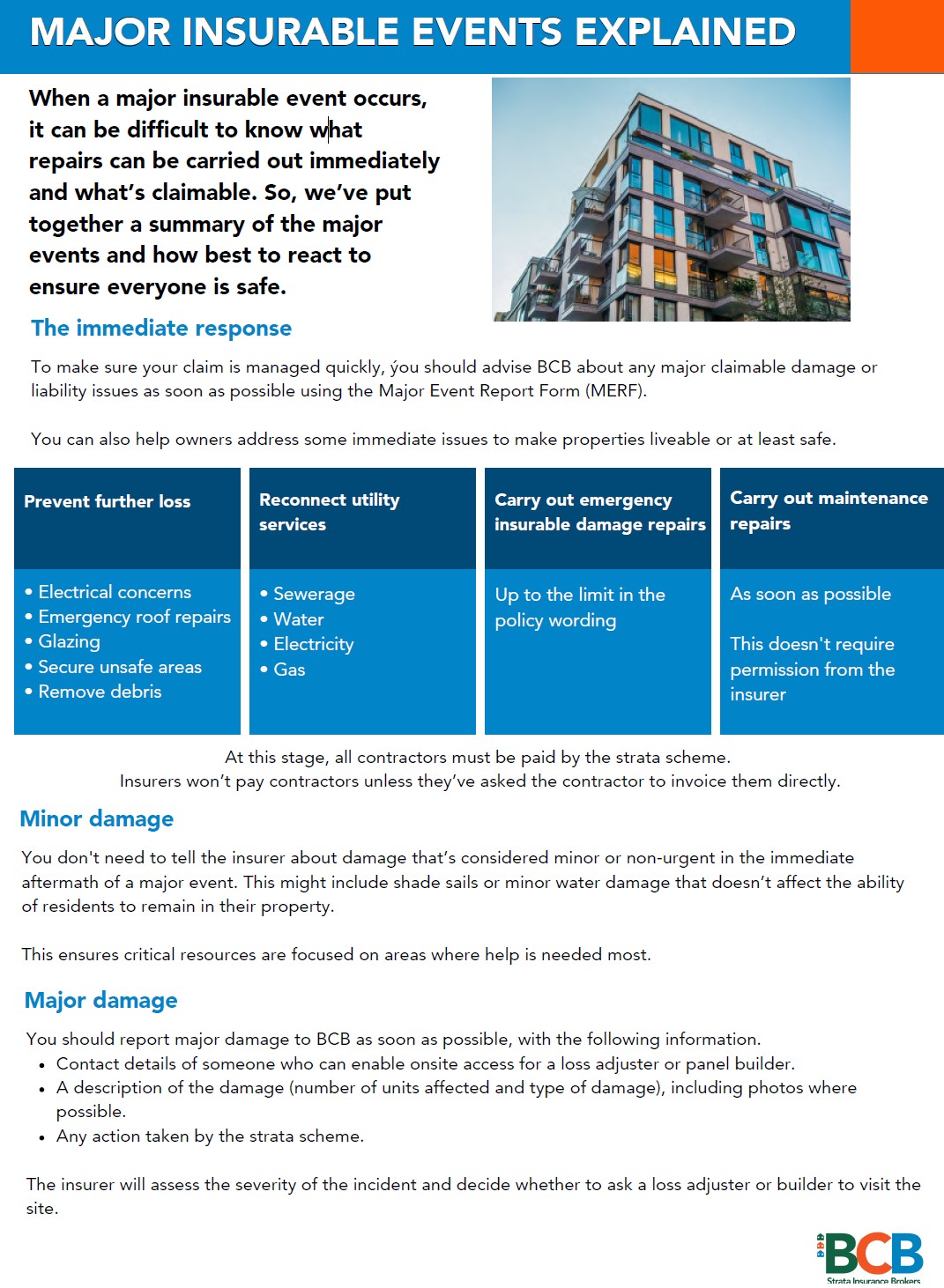 Major Insurable Event Factsheet Image